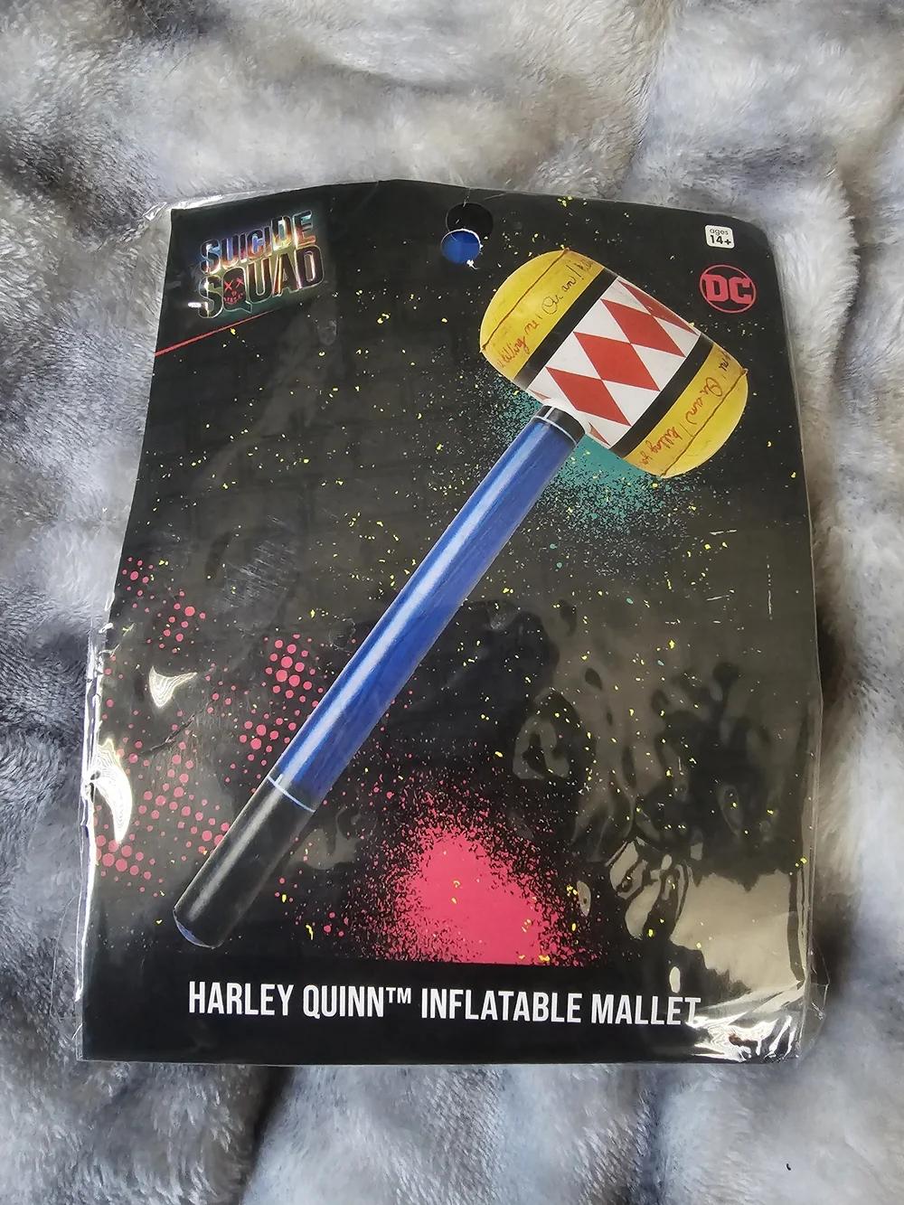 DC Harley Quinn Inflatable Mallet - Blue, Yellow & Red